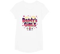 Daddy's Girls: Awesome Like My Daughters Family Love T-Shirt, Girls, White, Medium