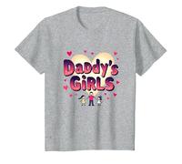 Daddy's Girls: Awesome Like My Daughters Family Love T-Shirt, Kids, Heather Grey, 8 Years