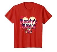 Daddy's Girls: Awesome Like My Daughters Family Love T-Shirt, Kids, Red, 2 Years