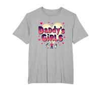 Daddy's Girls: Awesome Like My Daughters Family Love T-Shirt, Men's Big and Tall, Heather Grey, 4X Tall