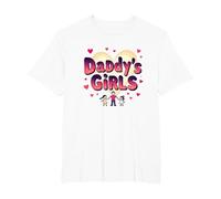 Daddy's Girls: Awesome Like My Daughters Family Love T-Shirt, Men's Big and Tall, White, 6X Tall
