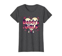 Daddy's Girls: Awesome Like My Daughters Family Love T-Shirt, Women, Dark Heather Grey, M