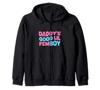 Daddy's Good Little Femboy Quote Design, LGBTQ community Zip Hoodie