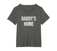 Daddys Home T-Shirt, Women's Plus, Asphalt Grey, 2X