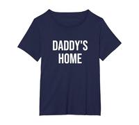 Daddys Home T-Shirt, Women's Plus, Navy Blue, 1X