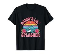 Daddy's Lil' Splasher Cute Dolphin Fathers Day Dad T-Shirt
