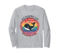 Daddy's Lil' Squirter Funny Vintage Big Whale Cute Long Sleeve T-Shirt