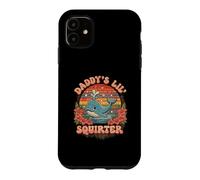 Daddy's Lil' Squirter Vintage Funny Dad Baby Whale Case for iPhone 11