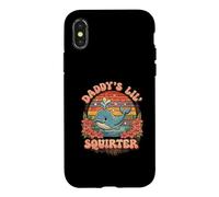 Daddy's Lil' Squirter Vintage Funny Dad Baby Whale Case for iPhone X/XS