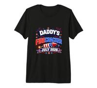 Daddy's Little Firecracker Cute July Baby Patriotic Newborn Premium T-Shirt