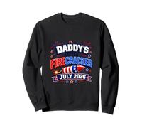 Daddy's Little Firecracker Cute July Baby Patriotic Newborn Sweatshirt