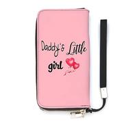 Daddys Little Girl Slim Wallet for Women Long Purse Cute Clutch Wristlet Handbag Card Holders