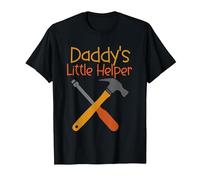 Daddys Little Helper Tools Dad Son Father and Son Matching T-Shirt, Men, Black, Large