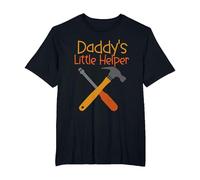Daddys Little Helper Tools Dad Son Father and Son Matching T-Shirt, Men's Big and Tall, Black, 5X Tall