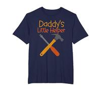 Daddys Little Helper Tools Dad Son Father and Son Matching T-Shirt, Men's Big and Tall, Navy Blue, 4X Tall