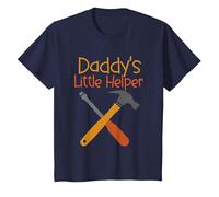 Daddys Little Helper Tools Dad Son Father and Son Matching T-Shirt, Youth, Navy Blue, 3T