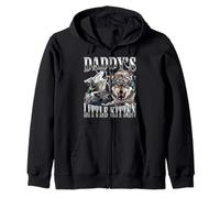 Daddy's Little Kitten Funny Alpha Male Wolf Meme Bootleg Zip Hoodie