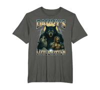 Daddy's Little Kitten Funny Alpha Wolf Vintage 90s Retro T-Shirt