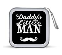 Daddy's Little Man Beard CD Case Portable DVD Storage Small CD Holder Organizer for Home Travel