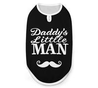 Daddy's Little Man Beard Dog Shirts Sleeveless T-Shirt Pet Tank Top Soft Summer Vests Clothes for Dogs And Cat 2XL