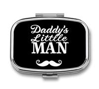 Daddy's Little Man Beard Travel Pill Box Portable Pill Organizer Medical Box Pill Case Pill Container for Men Women