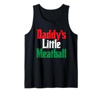 Daddy's Little Meatball - Funny Italian Flag Daughter Daddy Tank Top