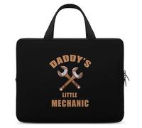 Daddy's Little Mechanic Laptop Bag Sleeve Funny Tablet Case Protective Carry Bag Briefcase with Handle 17inch