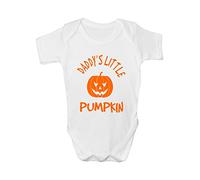 Daddy's Little Pumkin Halloween Boys Girls Baby Babygrow Gift Age 0-3 Months White