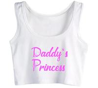 Daddy's Princess DDLG Daddy Little Girl Ageplay Crop Top Sleeveless White