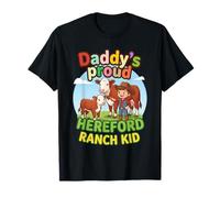 Daddy's Proud Funny Hereford Ranch Kid T-Shirt