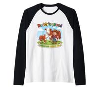 Daddy's Proud Hereford Ranch Kid Raglan Baseball Tee