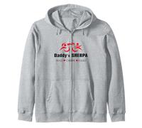Daddy's SHERPA Iron Triathlete Triathlon HUGS CHEERS KISSES Zip Hoodie