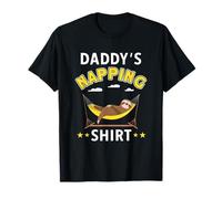 Daddy's Sleeping Sloth in Hammock Napping Dad T-Shirt