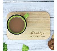 Daddy's Tea & Biscuits Board, Wooden Treat Board, Snack Tray, Father's Day, Birthday Gifts for Daddy, Brown
