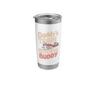Daddy's Train Watching Buddy Railroading Dad Model Train Stainless Steel Insulated Tumbler