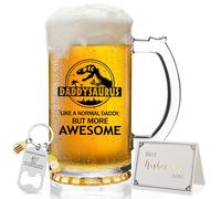 Daddysaurus Beer Mug - 500ml, Perfect Dad Gifts for Father's Day, Birthday, or Christmas