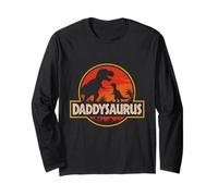 Daddysaurus Dinosaur Dad Funny Long Sleeve T-Shirt
