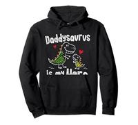 Daddysaurus Is My Hero Cute Doodle Kids Dad Dino Lovers Pullover Hoodie