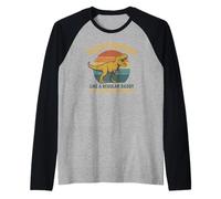 Daddysaurus Like a Daddy But More Roarsome Raglan Baseball Tee