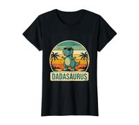 Daddysaurus T Rex Dinosaur Fathers Day Daddy Dad Dada Saurus Value Graphic T-Shirt, Women, Black, XL