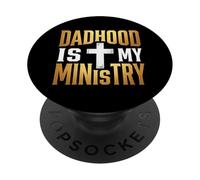 Dadhood Is My Ministry Jesus Christian Dad Faith PopSockets Adhesive PopGrip