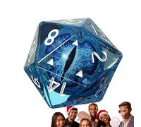 dadiDragon Eye - Set of 20 Dies, Dadiin Clear Resin Two Tone with White Characters, Dadida Balanced RPG Board Game | Compatible For, Board Games, Teaching