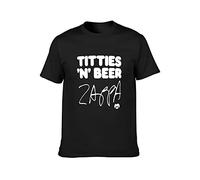 DADIE Men's Frank Zappa Titties N Beer T Shirt L Black