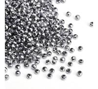DADIFEN Faceted Rond Glass Beads 2mm Platinum AB Color Tiny Seed Beads for DIY Jewelry Making 4 Strands