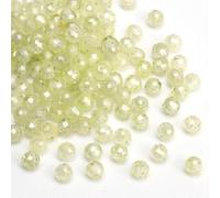 DADIFEN Faceted Round Zircon Beads 3mm Green Tiny Seed Beads for DIY Jewelry Making 1 Strands