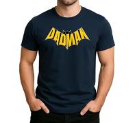DADMAN Batman Allusion - Father's Day T-Shirt for Dad - Funny Gift for Father's Day - Cool Fun Shirt for the Best Dad in the World - Funny Saying, Men's Navy, XL