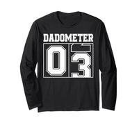 Dadometer 3 Dad of 3 Kids Third Time Father Daddy 3 Long Sleeve T-Shirt