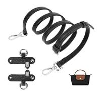dadop Strap Kit Compatible with Longchamp Mini Bags - Leather Adjustable Purse Straps for Women's Mini Shoulder Bag, Crossbody Handbag - Purse Straps for Longchamp (Black)