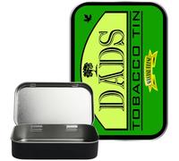Dads 50ml Black hinged tin, Tobacco tin, Pill Box by TEEZ