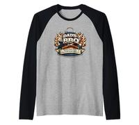 Dads BBQ Available By Invitation Only Funny Grill Gift Raglan Baseball Tee